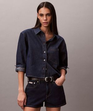 여성 크롭 데님 셔츠 47F791G 4US