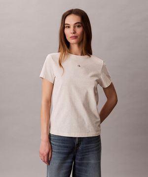 여성 우븐라벨 클래식 핏 반팔 티셔츠 47F227G P4P