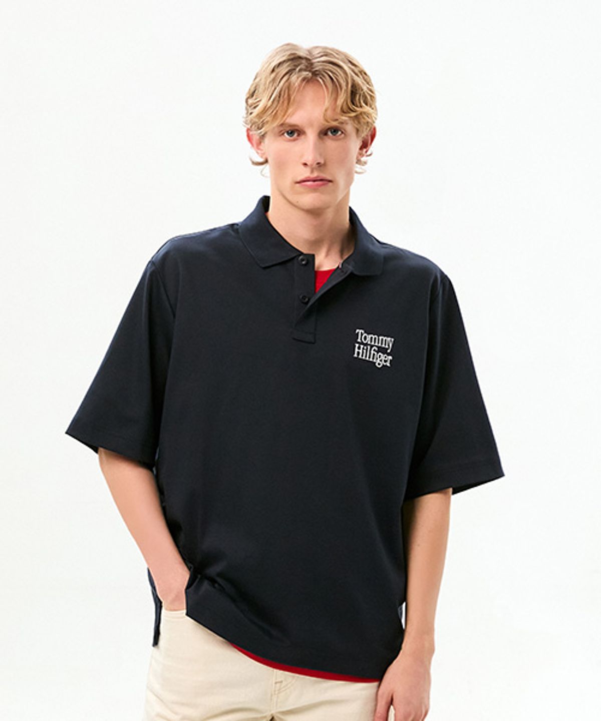 타미힐피거(TOMMY HILFIGER) 빅 백 그래픽 폴로 셔츠 (T12G0TKT370MT1DW5)