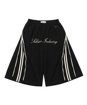 CROSS ZIPPER SHORTS BLACK