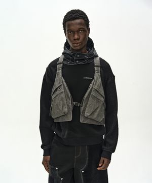 TIE-DYED VEST BACKPACK aaa536m(ANTHRACITE)