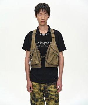 TIE-DYED VEST BACKPACK aaa536m(MOSS KHAKI)