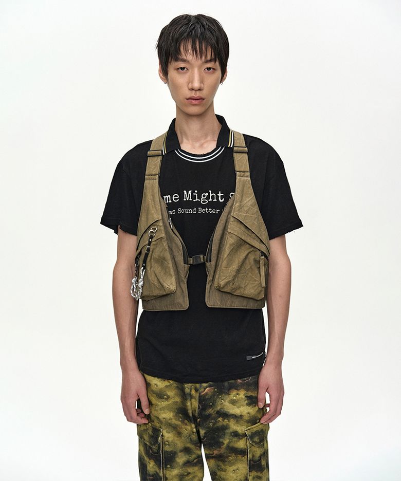 TIE-DYED VEST BACKPACK aaa536m(MOSS KHAKI)