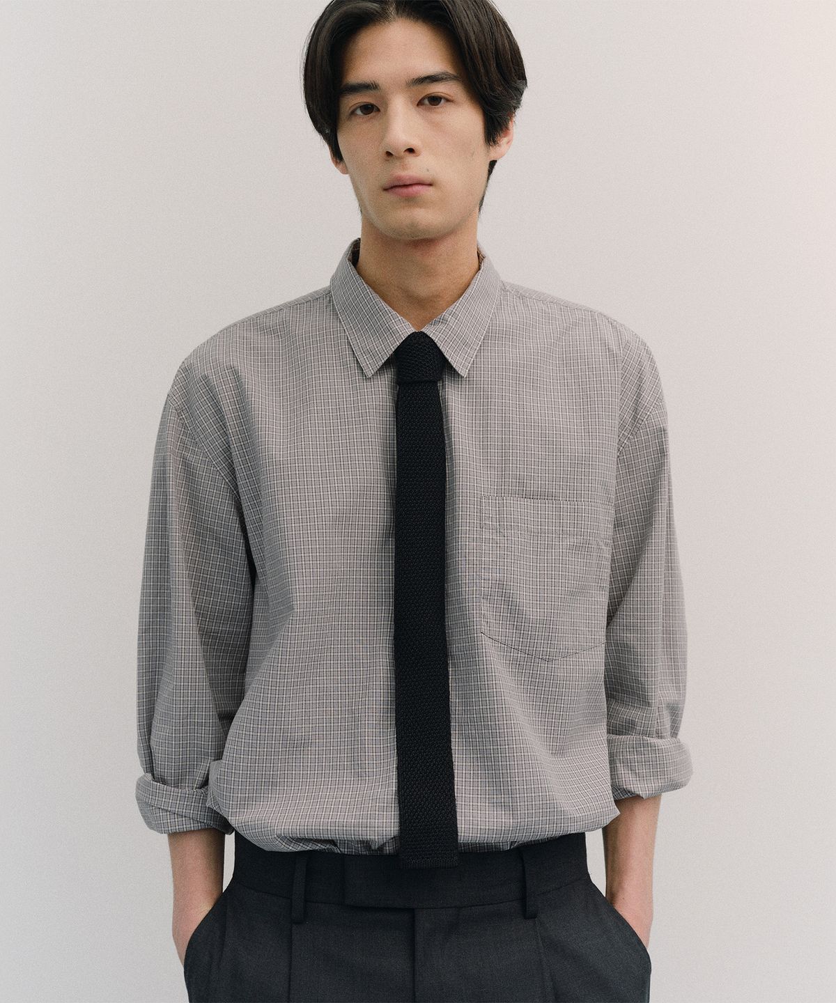 어나더 오피스(ANOTHER OFFICE) Tourist Knit Tie (Black)