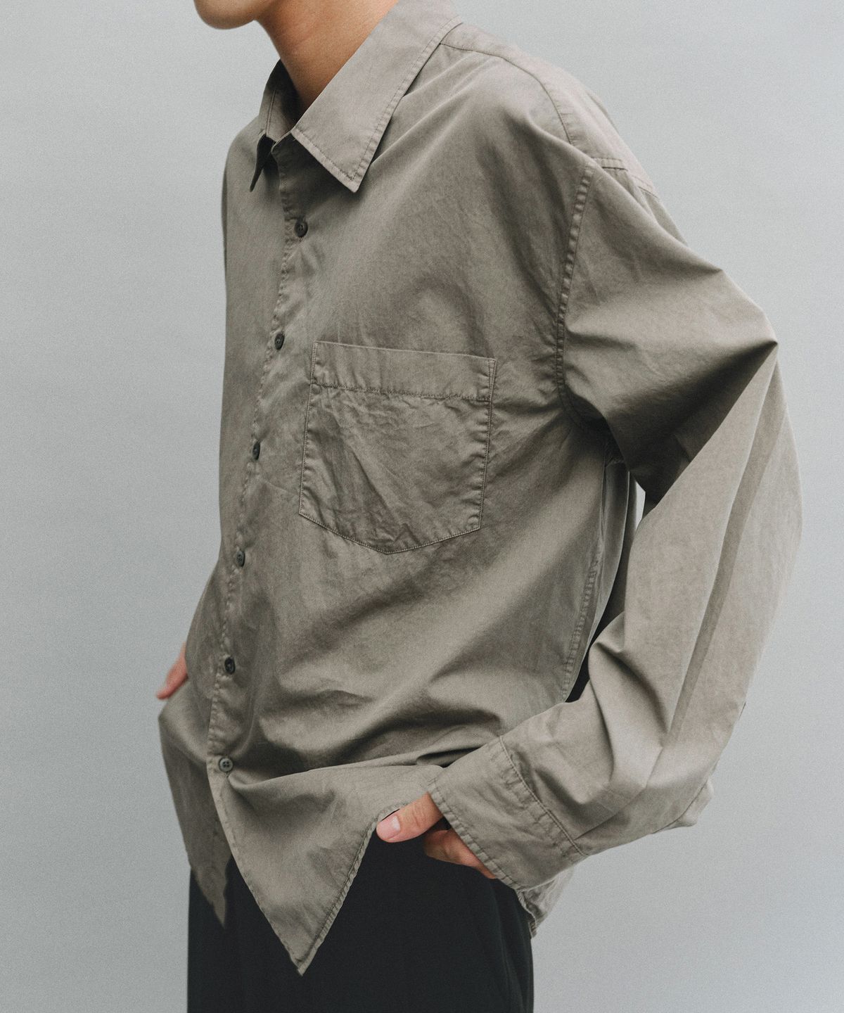 어나더 오피스(ANOTHER OFFICE) [AW] Ordinary Garment Shirt (Greige)