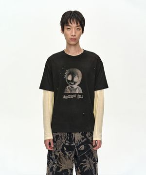 UNISEX ALIEN MACHINERY T-SHIRT atb1583u(BLACK)