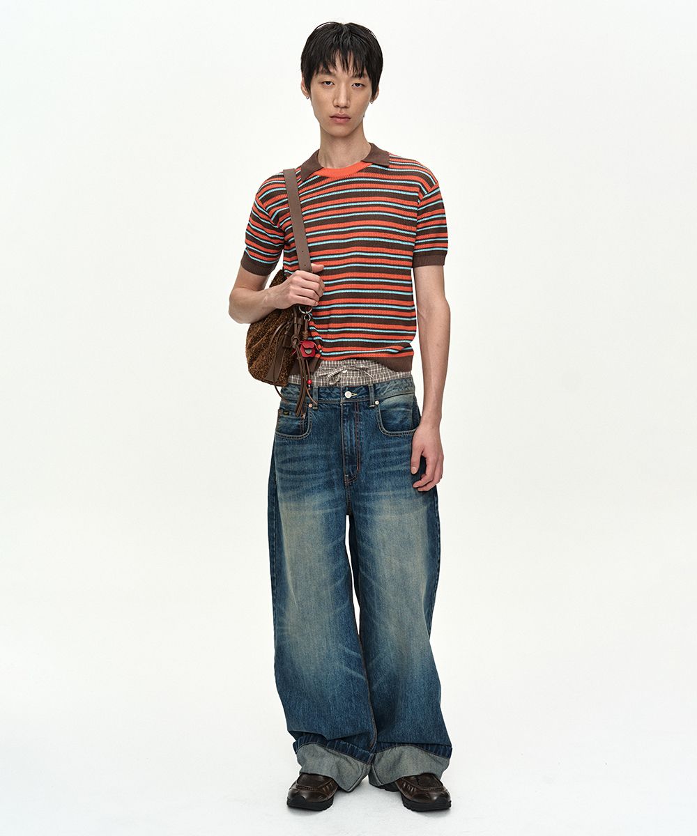 MUSINSA | ANDERSSON BELL UNISEX TRUNK LAYERED WIDE-LEG JEANS
