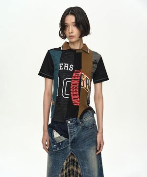 REWORKED VINTAGE JERSEY T-SHIRT atb1565w(BLACK)