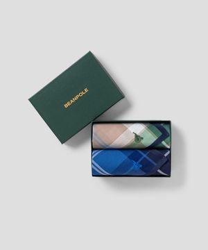 남성 선염 손수건 2매 세트  블루