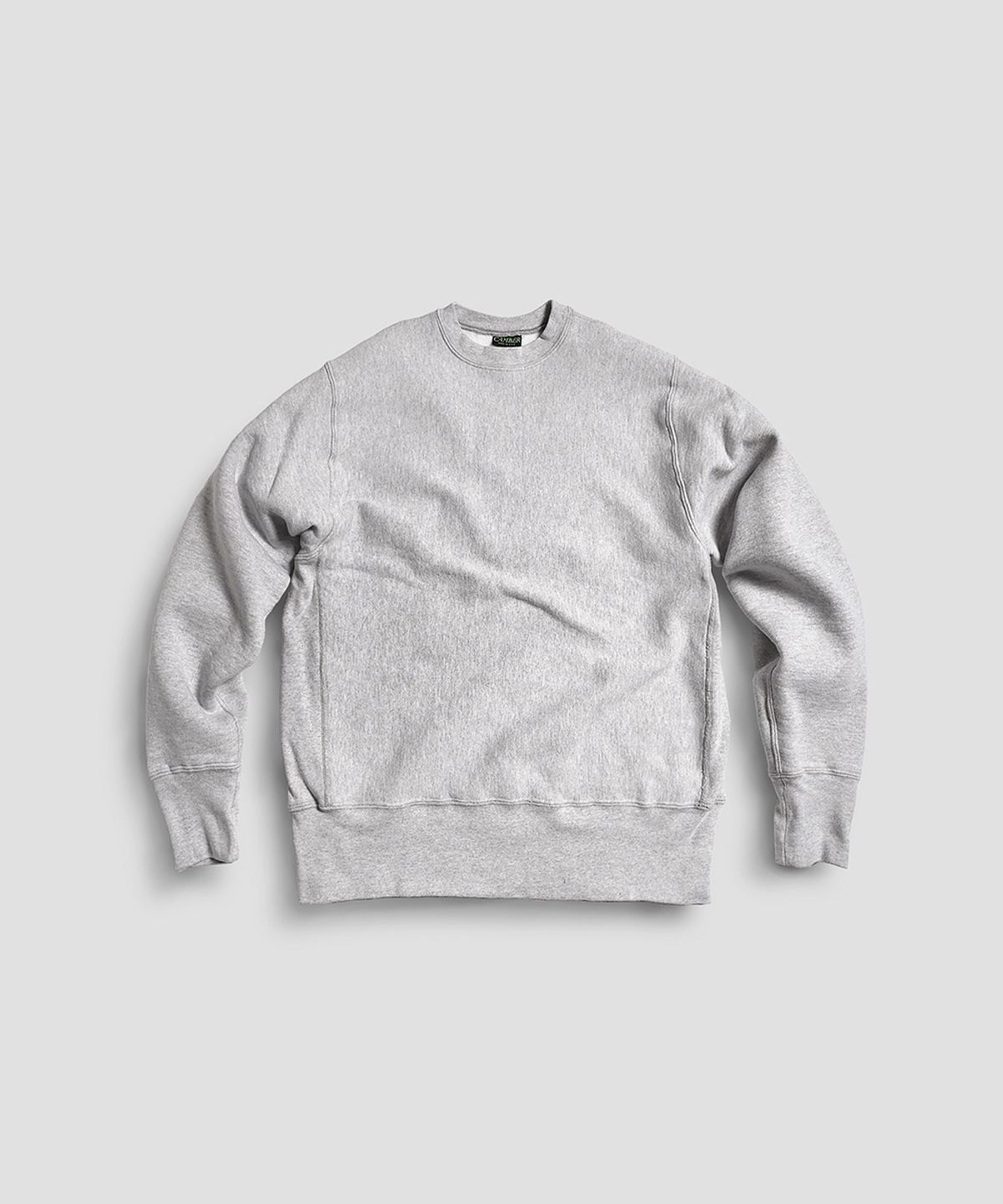캠버 스포츠웨어(CAMBER SPORTSWEAR) 크로스니트 크루넥 스웻셔츠, 헤더그레이