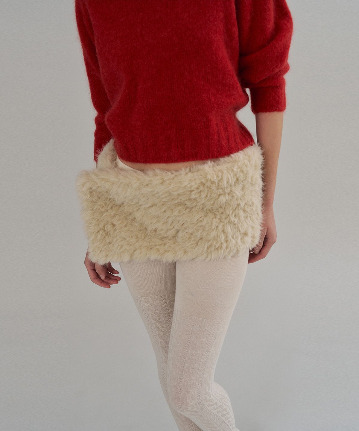 더 릴(THE LILLE) Siena Fur Belt & Muffler_2colors