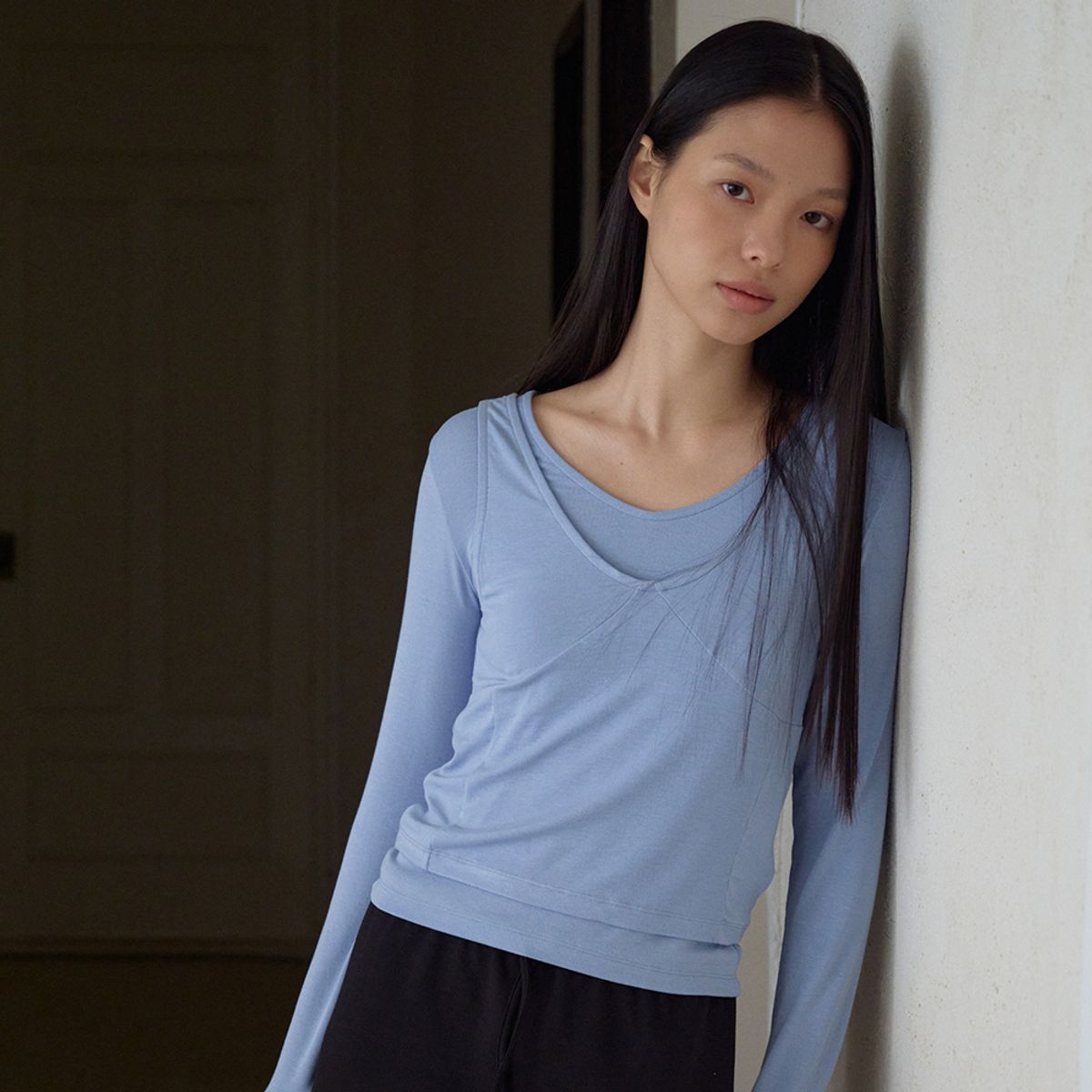 노우드(NOEUD) V-Lane Sleeveless (Skyblue)