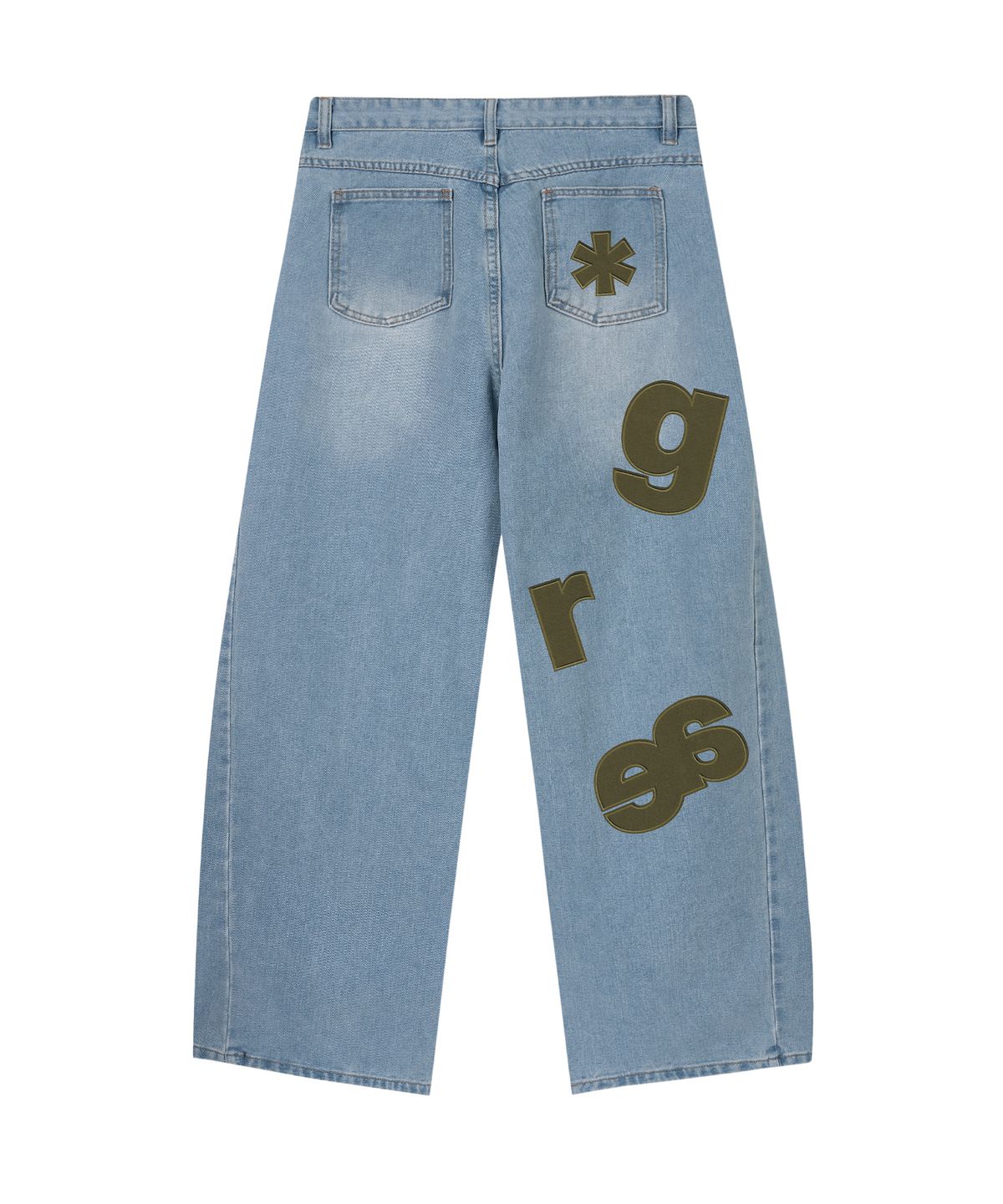 그레이버(GRAVER) [UNISEX]GRAE-S SPOT 와이드 커브드 진_Light Blue