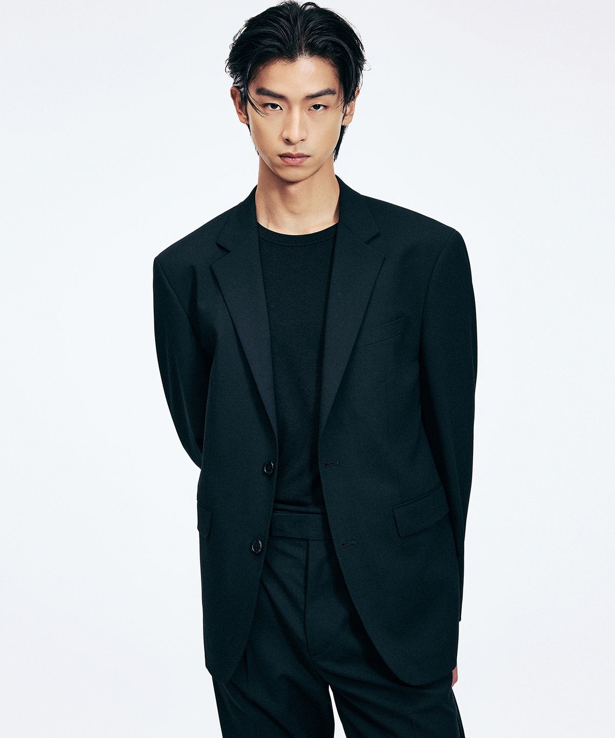 티엔지티(TNGT) High Wool Blended Comfort Set-up Jacket (Black) TNJA6E100BK