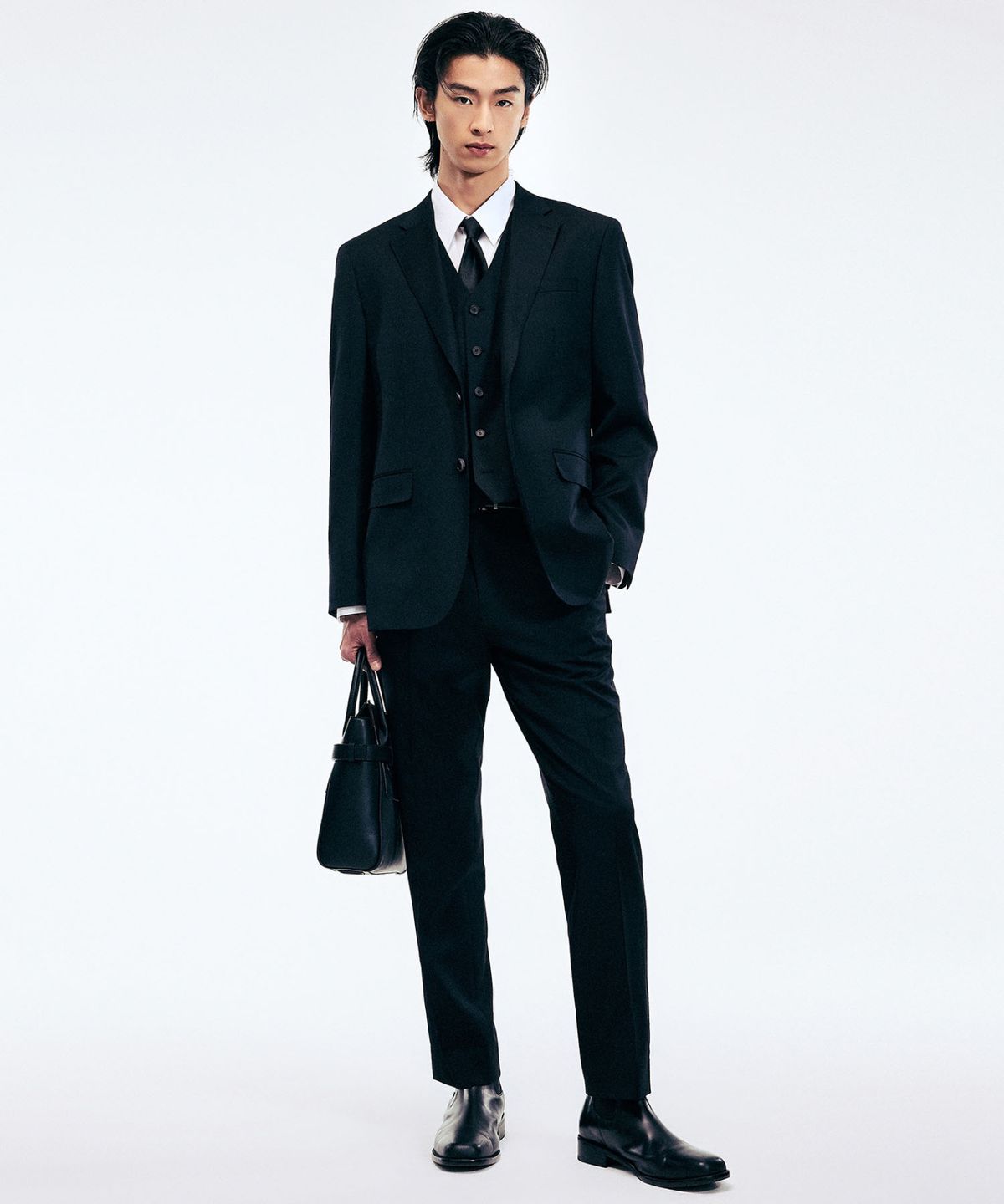 티엔지티(TNGT) Classic Wool Suit Pants (Black) TNPA6E103BK