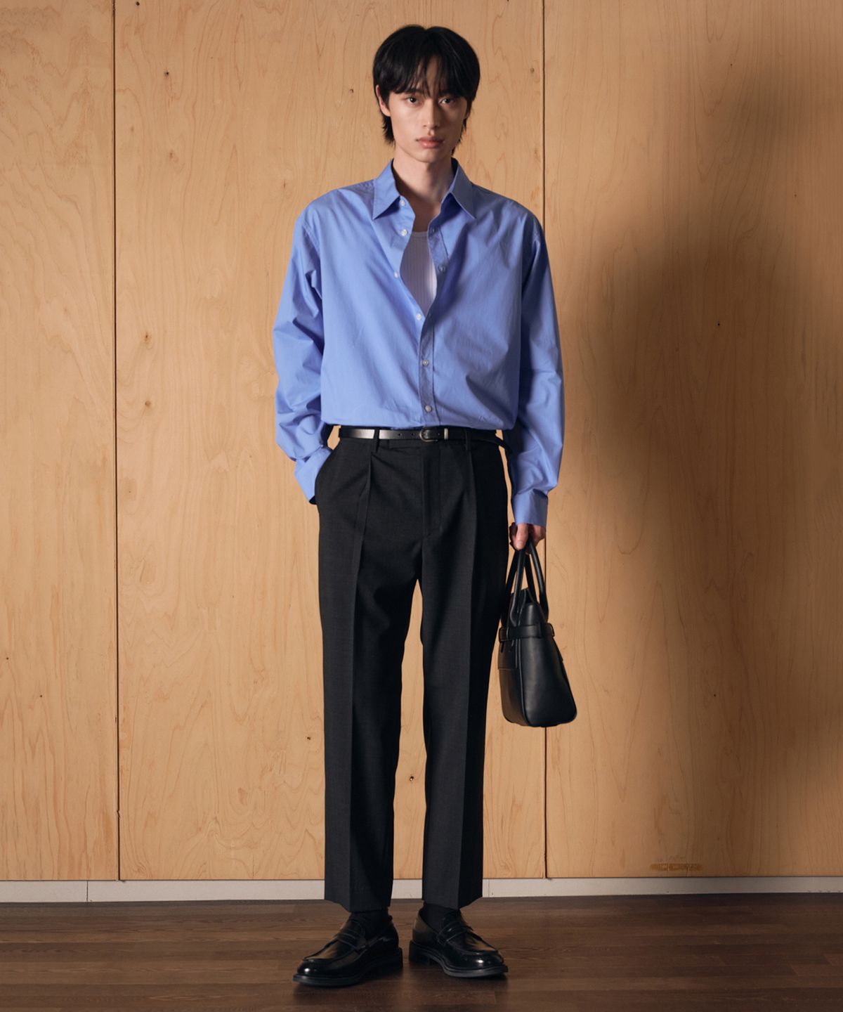 티엔지티(TNGT) High Wool Blended Comfort Set-up Pants (Charcoal) TNPA6E100CG