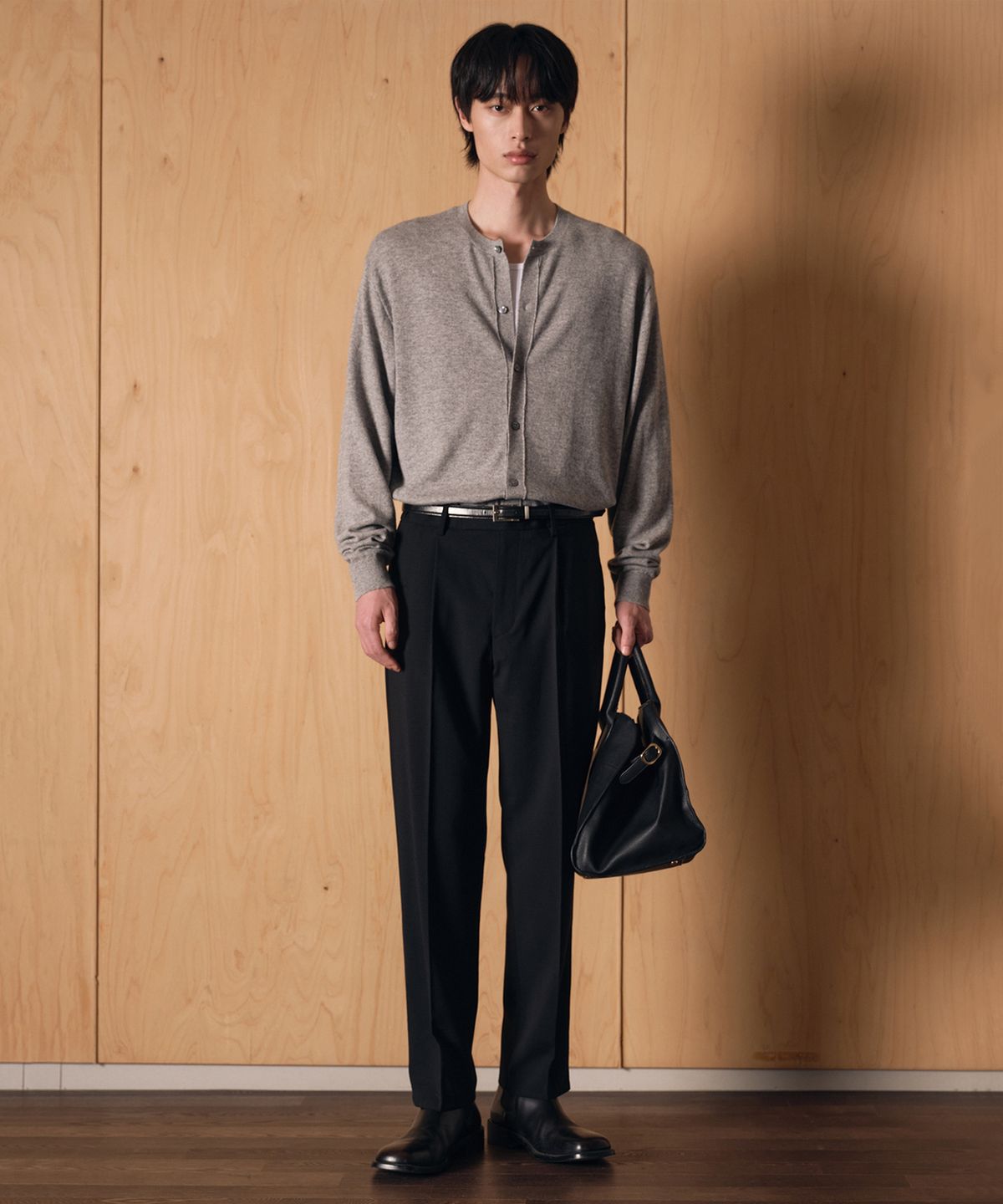 티엔지티(TNGT) High Wool Blended Comfort Set-up Pants (Black) TNPA6E100BK