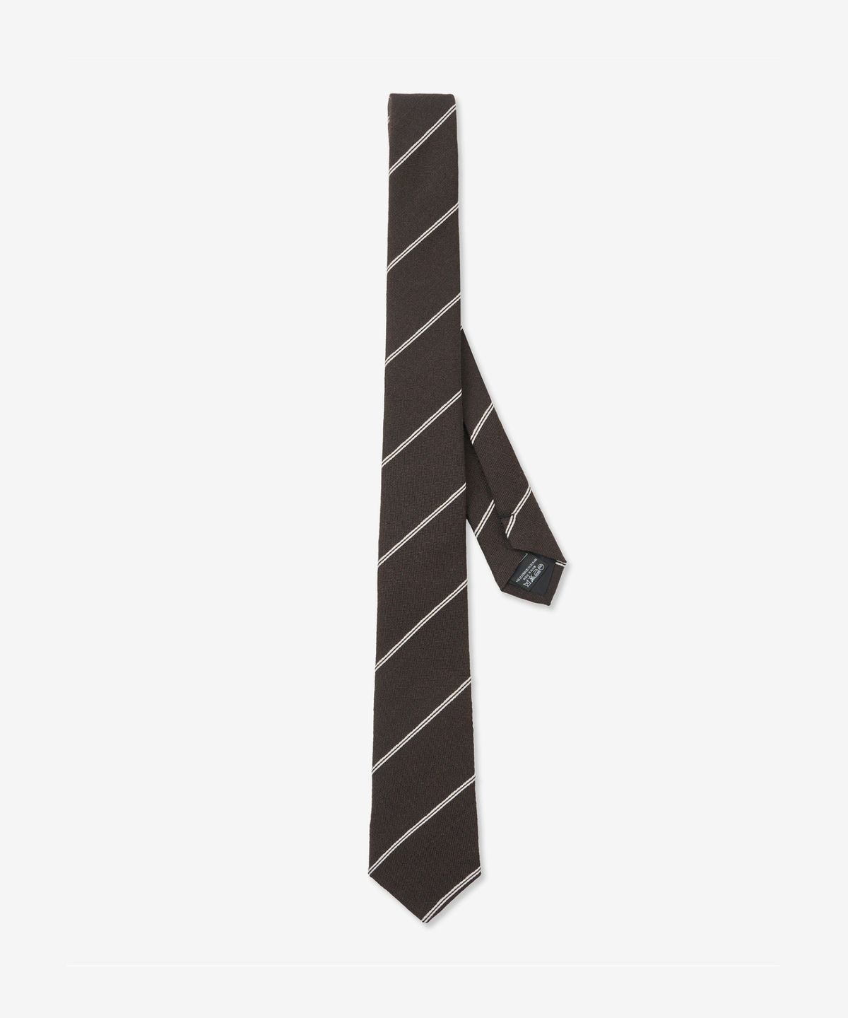 티엔지티(TNGT) Wool Blended Regimental Slim Tie (Deep Brown) TNNE6E101D2