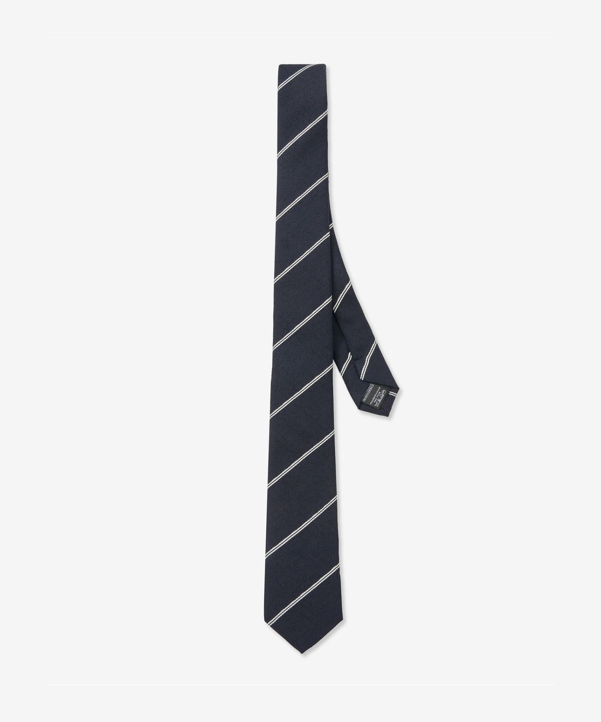 티엔지티(TNGT) Wool Blended Regimental Slim Tie (Dark Navy) TNNE6E101N2