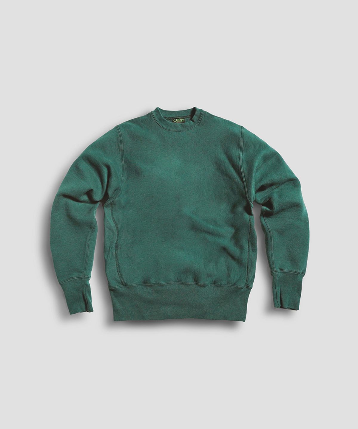 캠버 스포츠웨어(CAMBER SPORTSWEAR) 크로스니트 크루넥 스웻셔츠, 포레스트그린