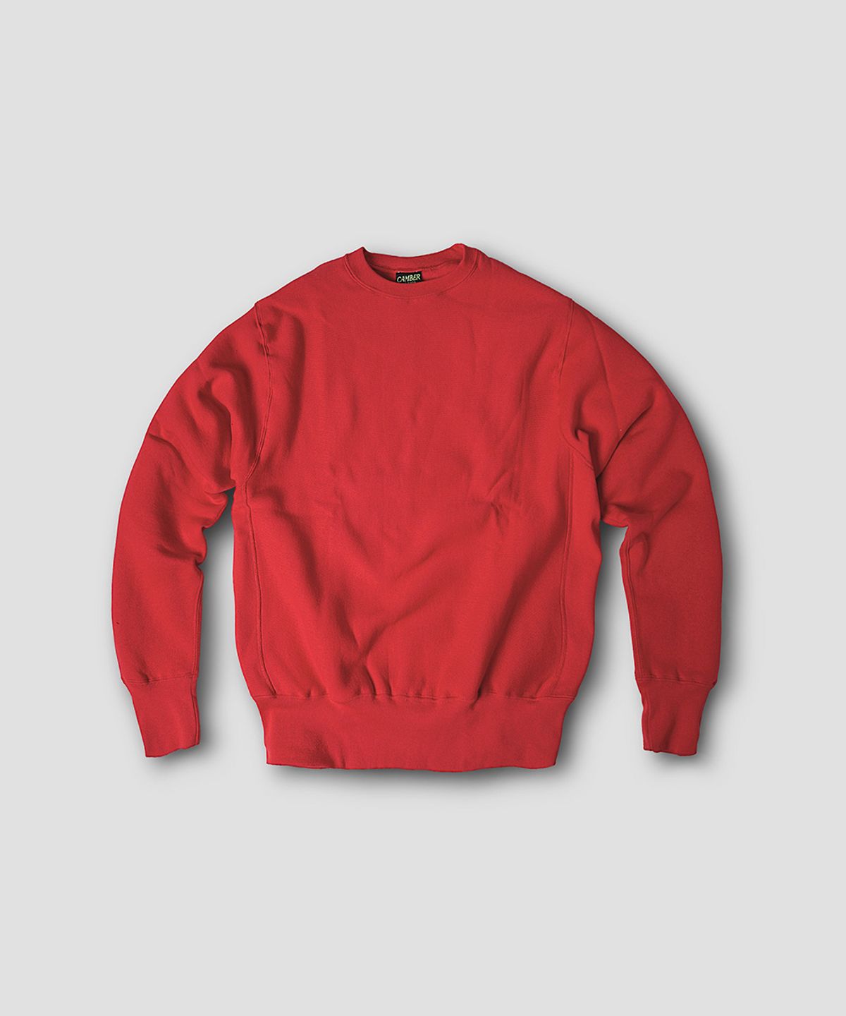 캠버 스포츠웨어(CAMBER SPORTSWEAR) 크로스니트 크루넥 스웻셔츠, 레드