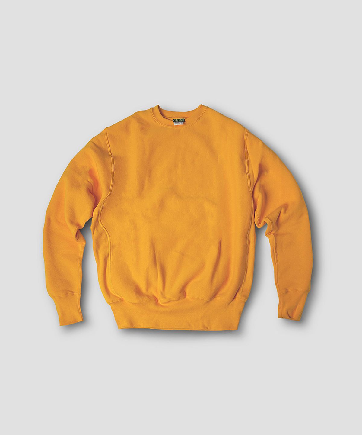 캠버 스포츠웨어(CAMBER SPORTSWEAR) 크로스니트 크루넥 스웻셔츠, 옐로우