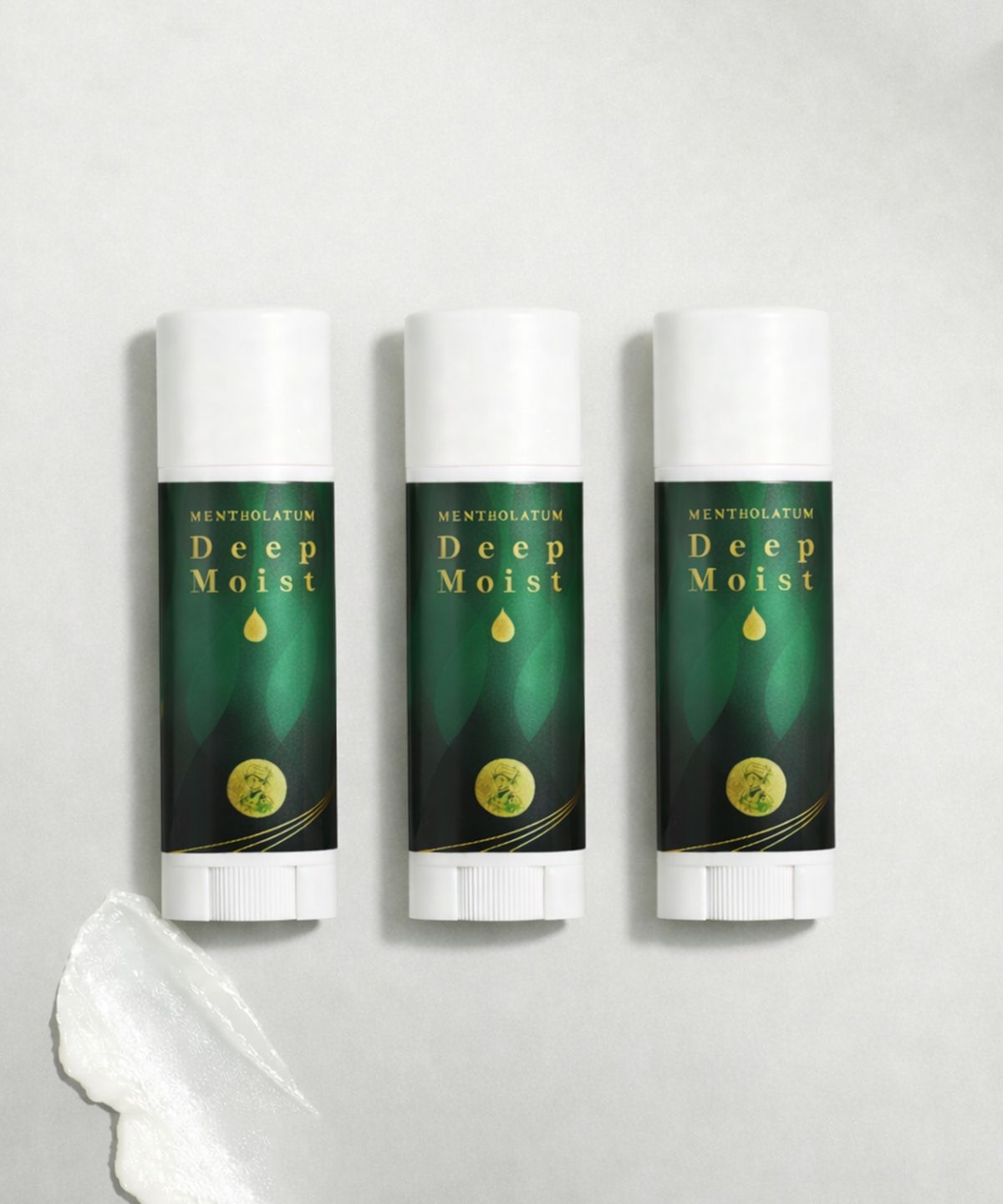 멘소래담(MENTHOLATUM) 3개 x [고보습/히알루론산]딥 모이스트 립밤 4.5g (멘톨/내추럴)