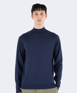 HARCOURT Merino Wool Mock Neck Knit Seasonal 5 Colors
