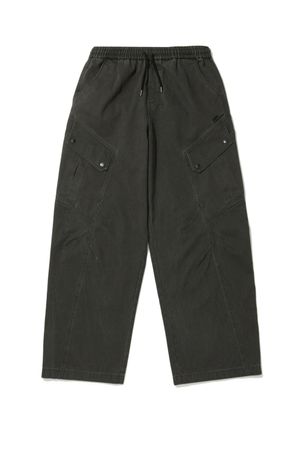 워싱 벌룬 와이드핏 팬츠 블랙 ANA1PL01ABK