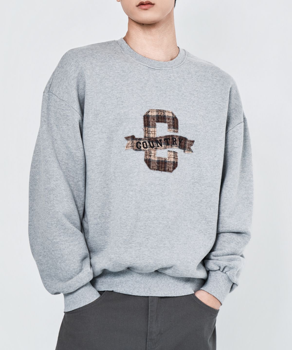 와르(WAAR) M1081 컨트리 자수 맨투맨(3colors)