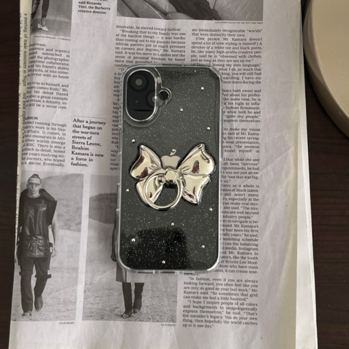케이스크림(CASECREAM) [Handmade] sparkle ribbon resin case