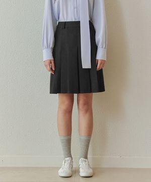 베이직 플리츠 스커트 / 차콜