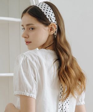 HML017 Polka Satin Skinny Scarf