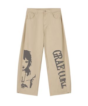 [UNISEX]CORPGIRL 코튼 와이드 팬츠