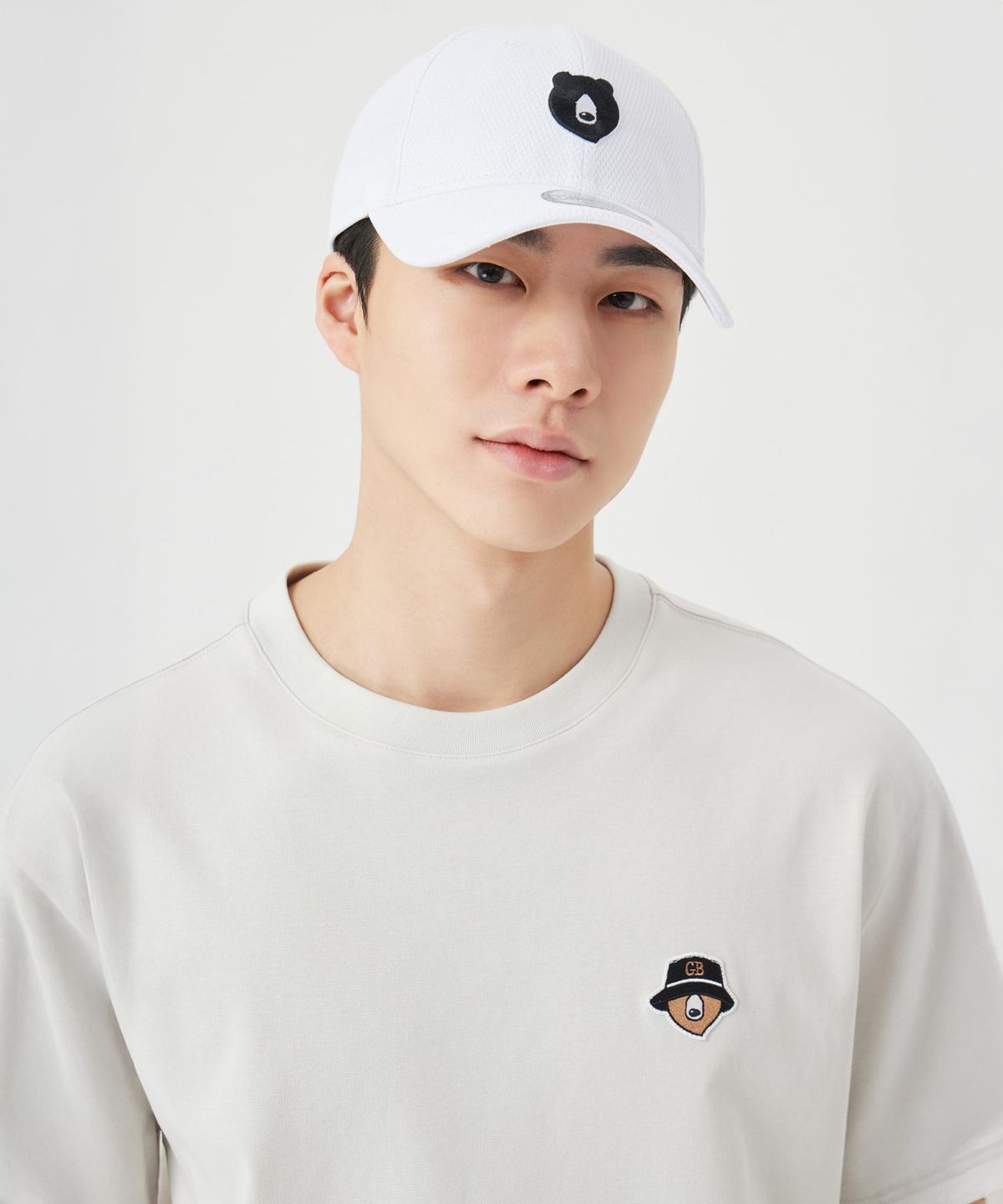 골든베어(GOLDEN BEAR) (GB X NEWERA) 940 Mesh Black Bear Ball Cap   G6RAX26521WHX