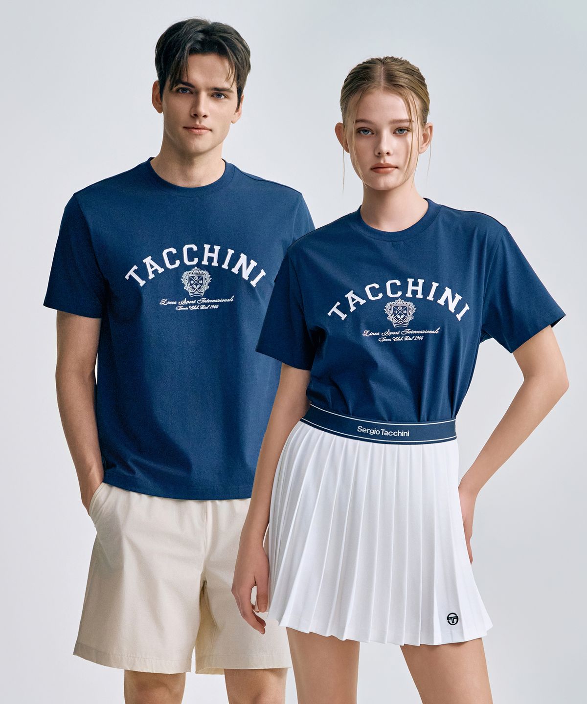 세르지오 타키니(SERGIO TACCHINI) U 클래식 그래픽 반팔 티셔츠 (Navy)