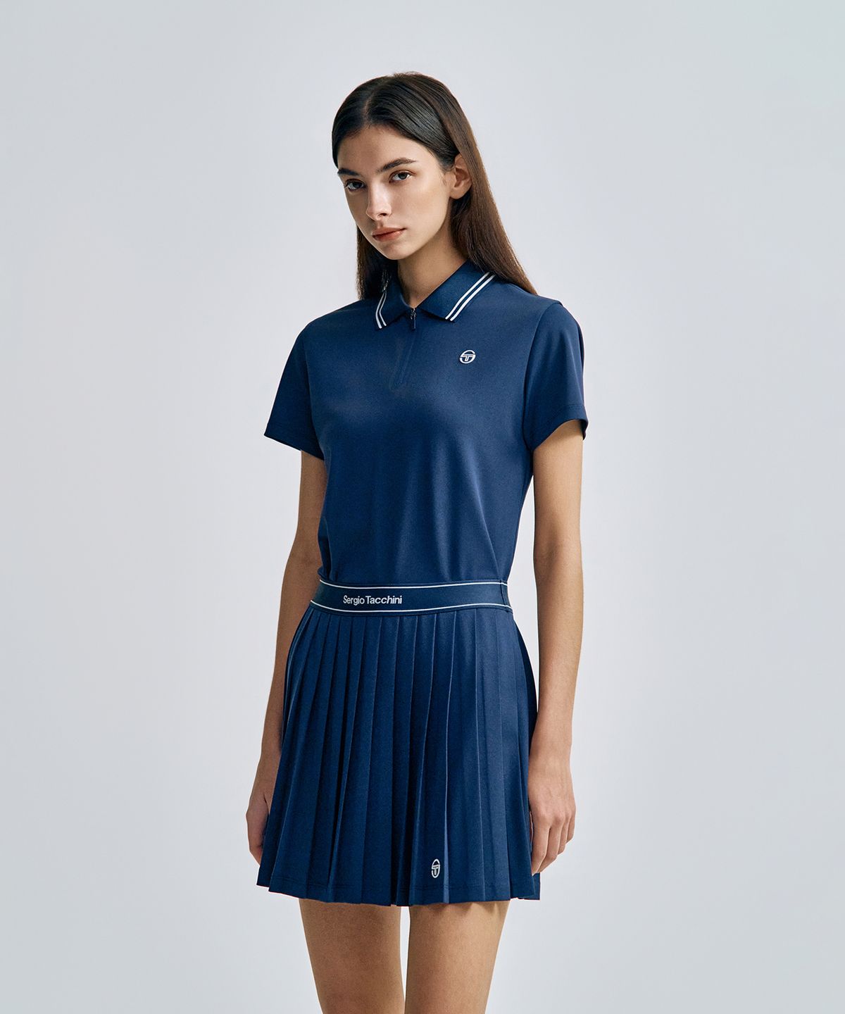 세르지오 타키니(SERGIO TACCHINI) W 지퍼넥 폴로 (Navy)