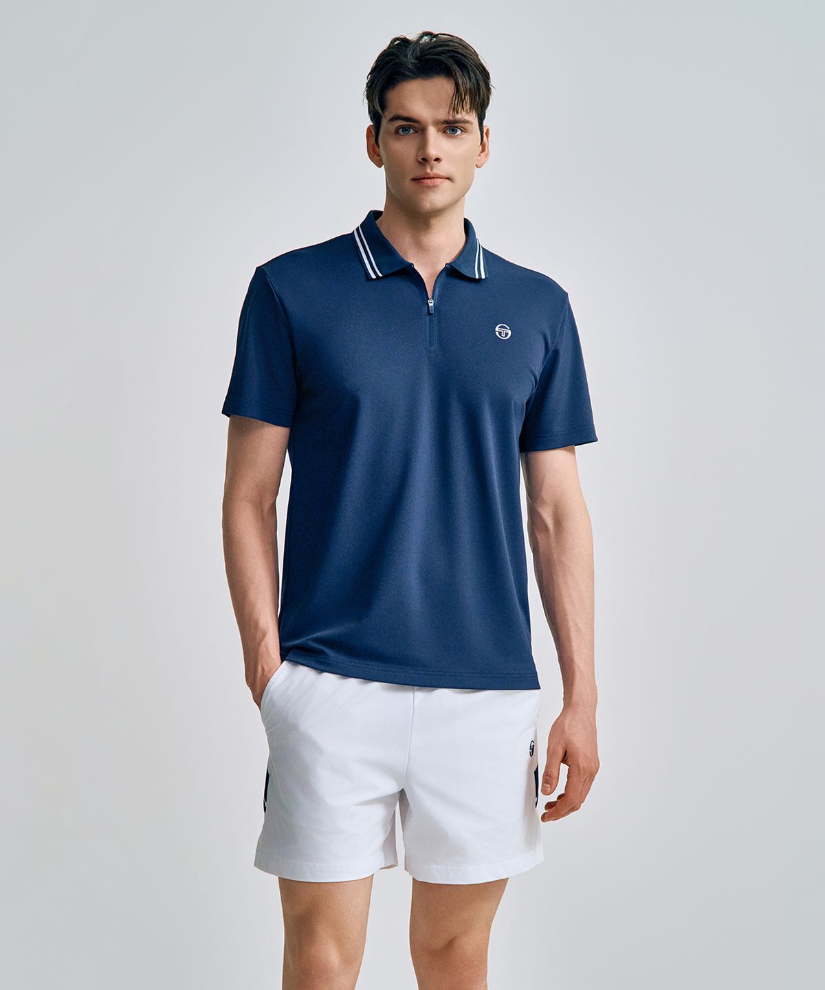 세르지오 타키니(SERGIO TACCHINI) M 지퍼넥 폴로 (Navy)