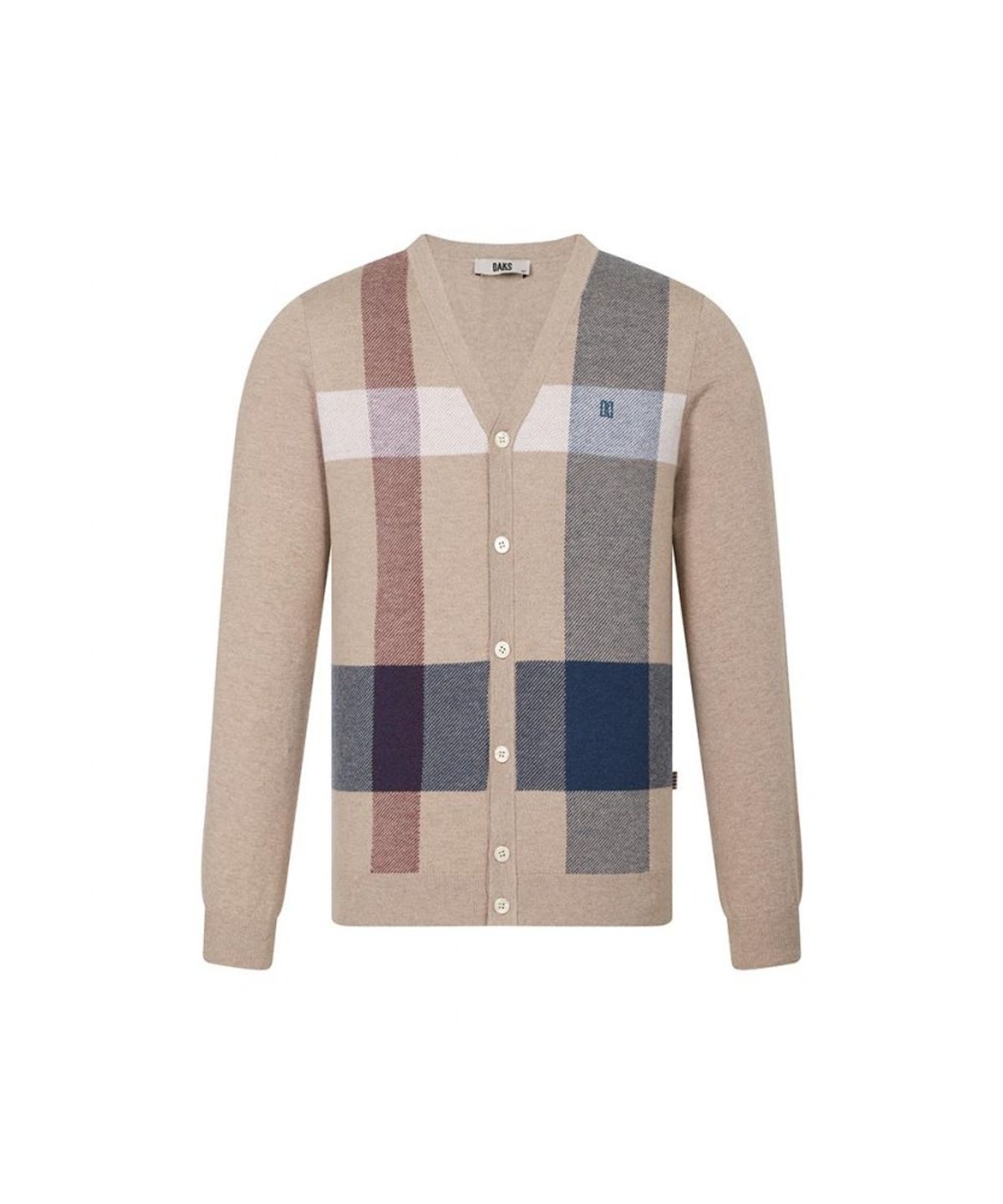 닥스셔츠(DAKS SHIRTS) 울혼방 빅체크 가디건_DMP1SWCD201I1