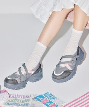 [YOUHEEXOTZ] LOMITA PLATFORM STAR MARYJANE SHOES_GREY