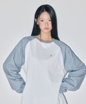 [YOUHEEXOTZ] STAR PATTERN RAGLAN LONG SLEEVE_GREY