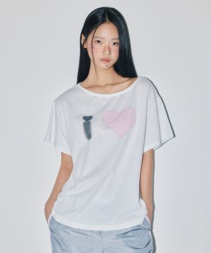 [YOUHEEXOTZ] I LOVE OFF-SHOULDER T-SHIRTS_WHITE