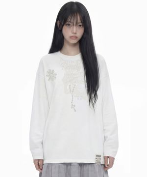 [UNISEX]DOROTHY 롱슬리브 티셔츠_WHITE