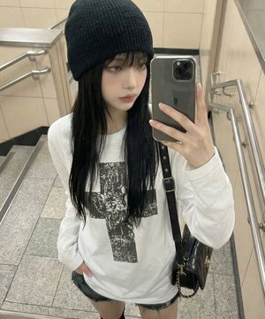 [UNISEX]ANGEL CROSS 롱슬리브 티셔츠_3color