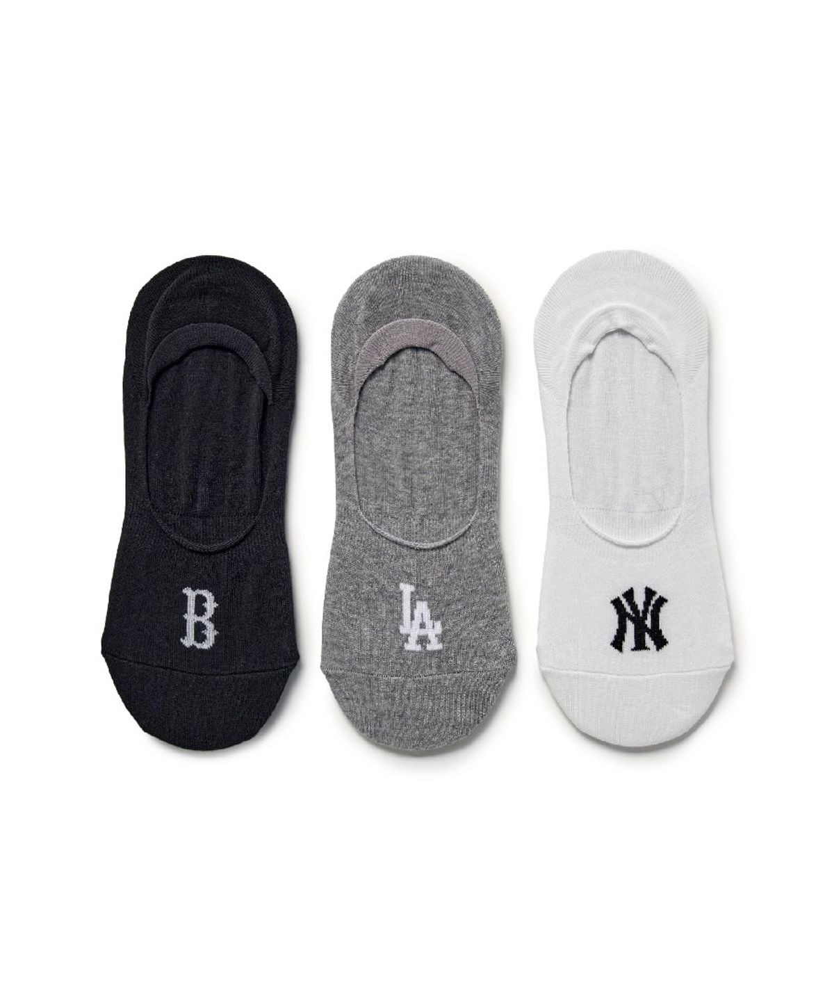 엠엘비(MLB) 스몰 로고 페이크 삭스 3족세트 MLB (Melange Grey)