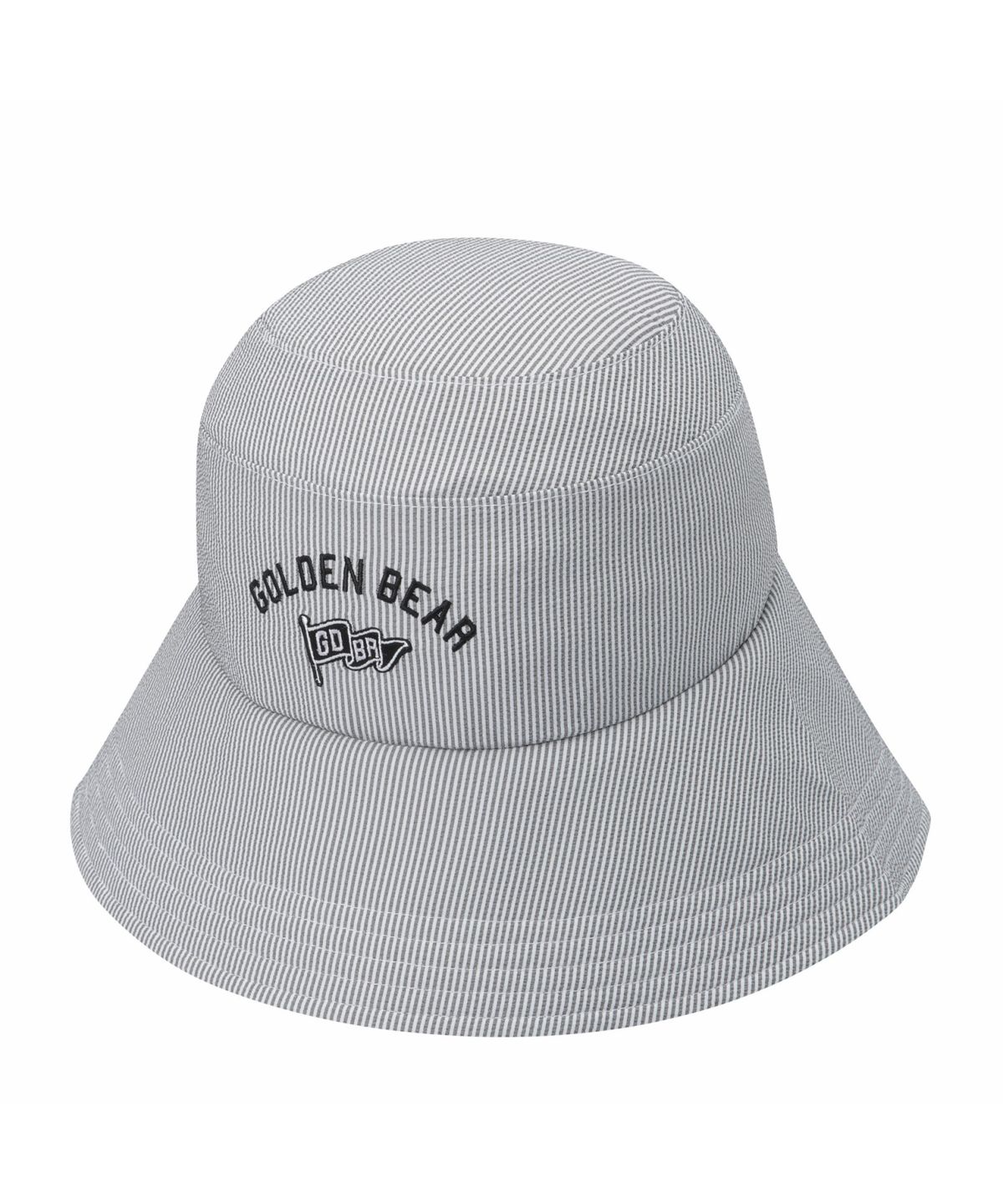 골든베어(GOLDEN BEAR) (W) Seersucker Slit Bucket Hat   G6RAX26231BKX