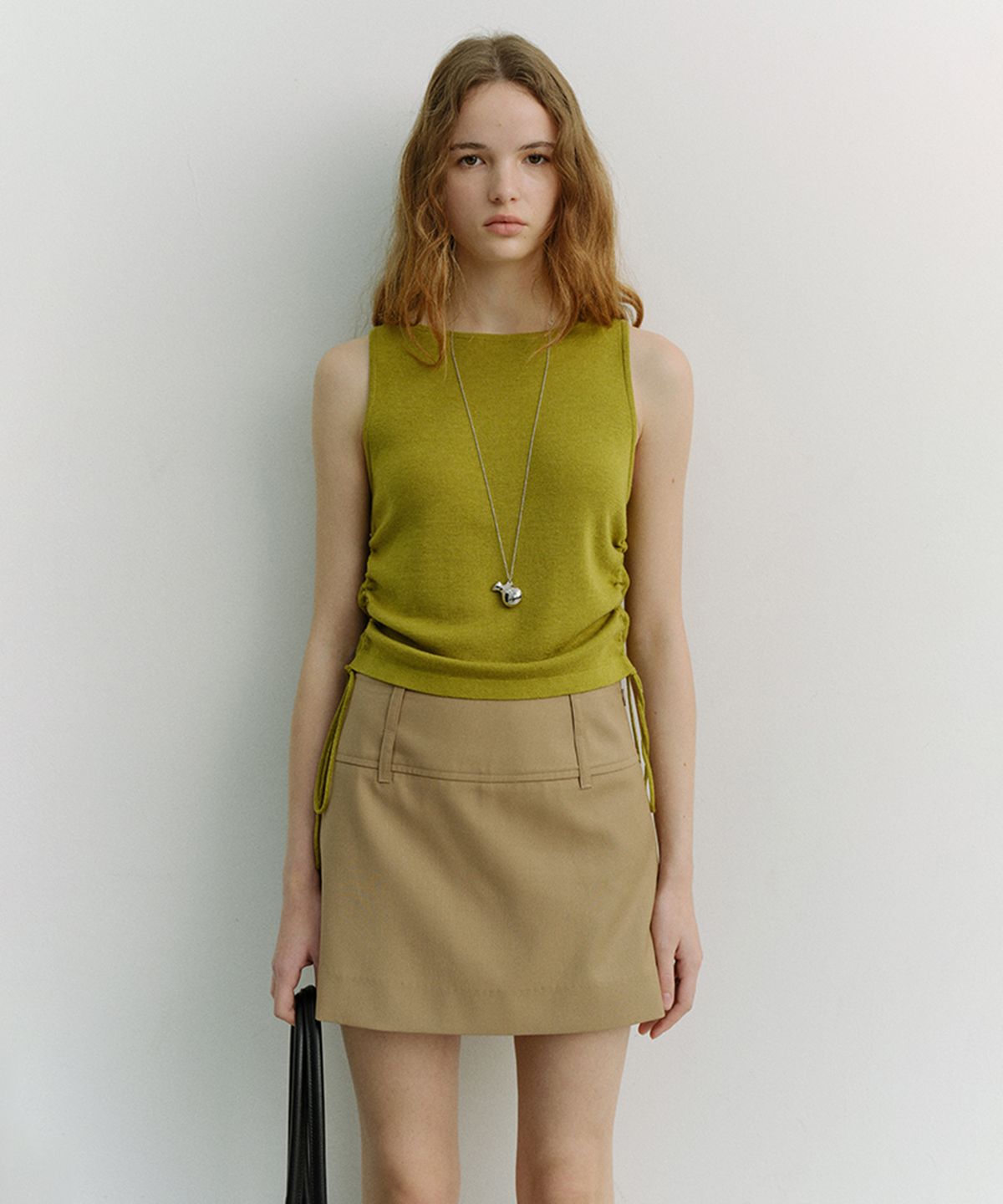 던스트(DUNST) LAYERING KNIT TOP_UDSW6A202_OLIVE GREEN