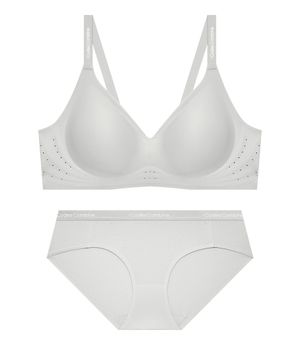 볼륨핏 에어홀 심리스 노와이어 브라팬티 세트_라이트그레이