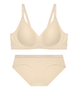 볼륨핏 에어홀 심리스 노와이어 브라팬티 세트_스킨