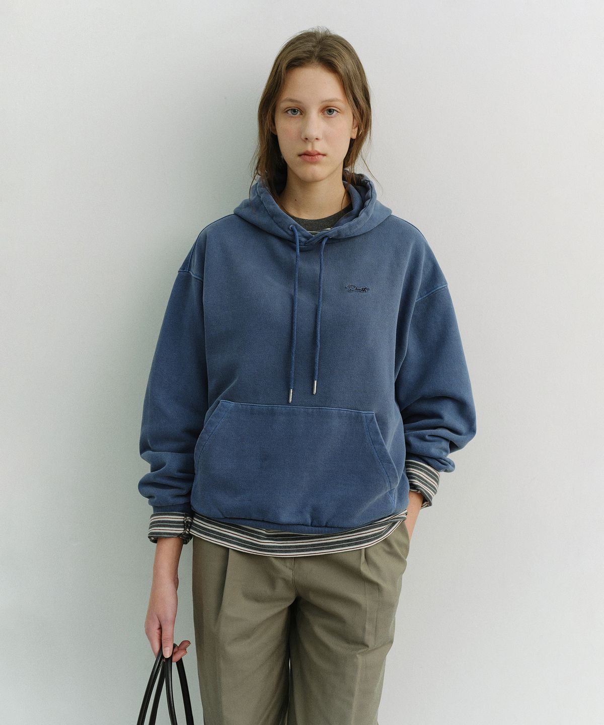던스트(DUNST) UNISEX GARMENT DYED HOODIE_UDTS6A113_BLUE